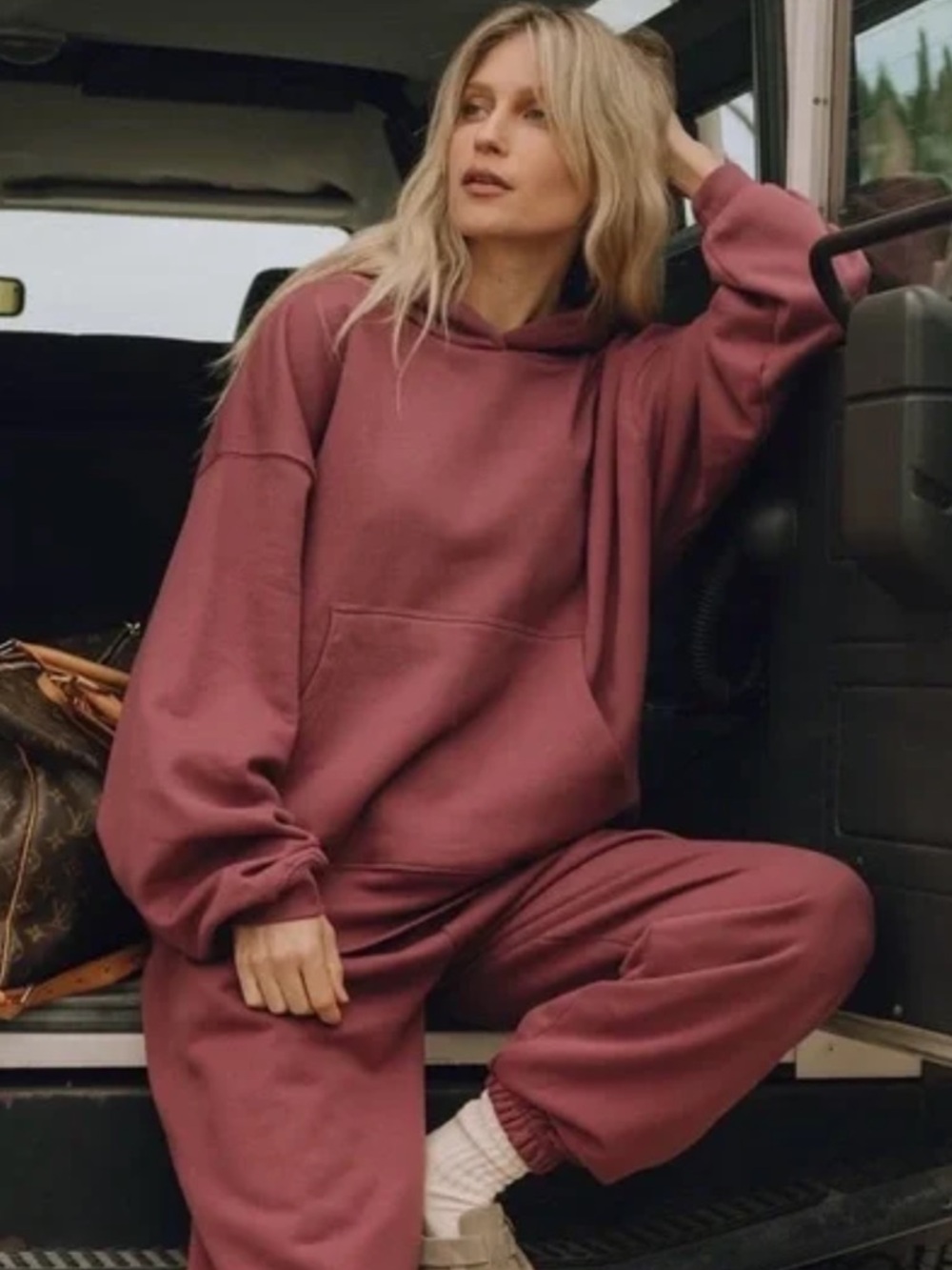 Daily Drills Wine Hoodie and Jogger Set